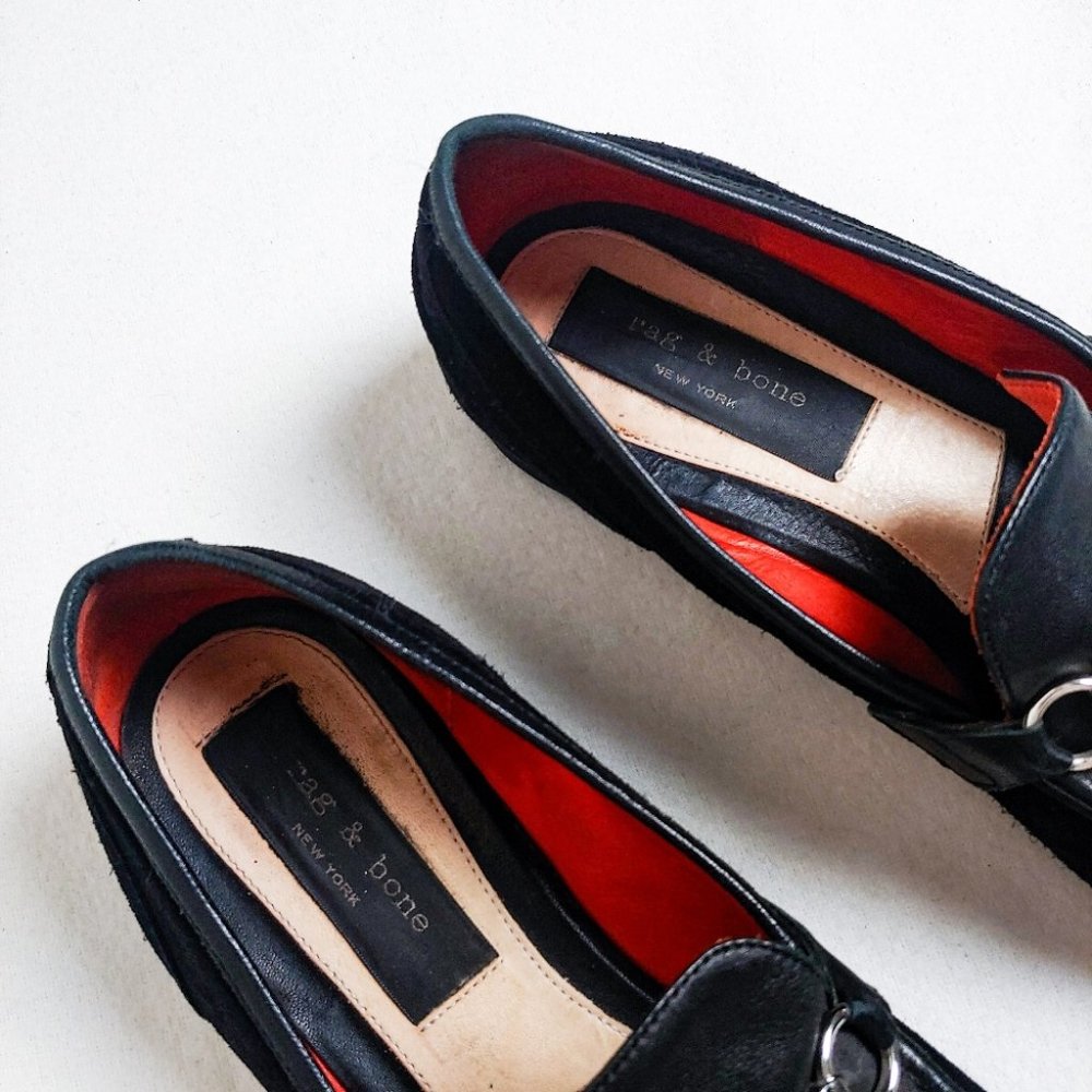 Black Leather Loafers - Picture 7 of 12